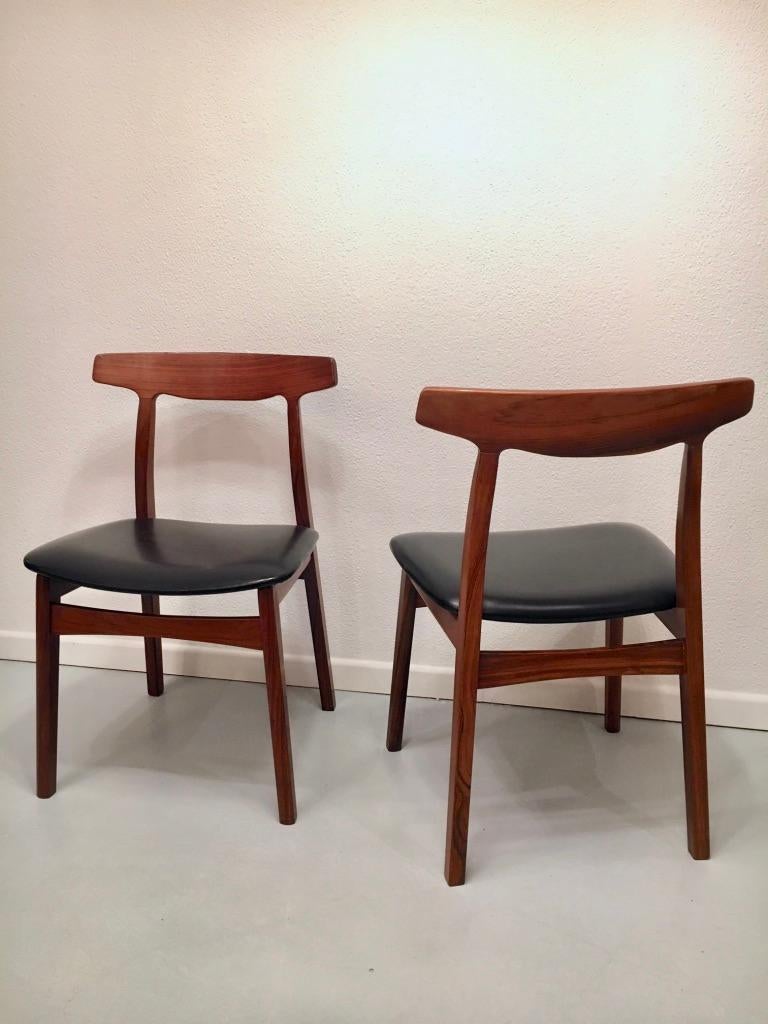 Set of 6 Rosewood Dining Chairs by Henning Kjaernulf for Bruno Hansen, Denmark 9