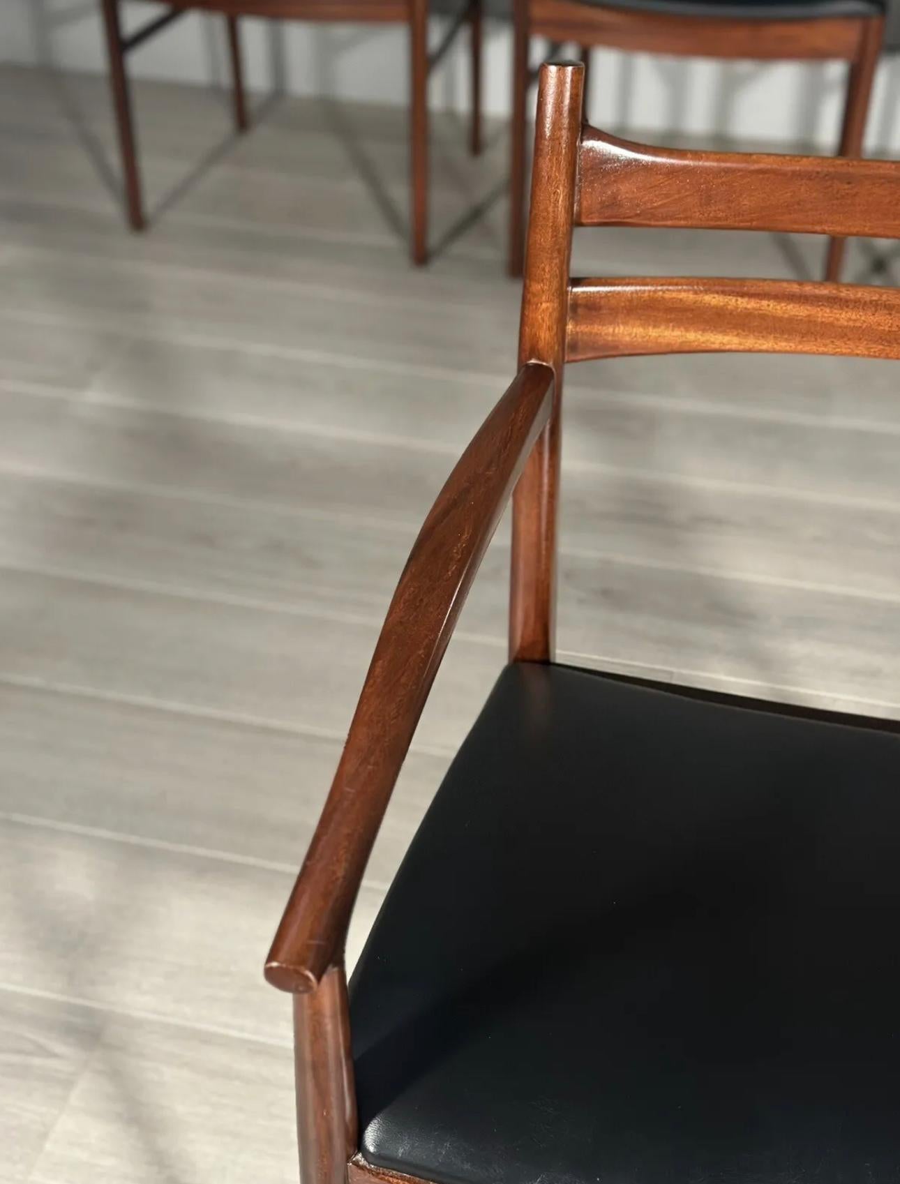 Hand-Crafted Set Of 6 Rosewood Dining Chairs By McIntosh