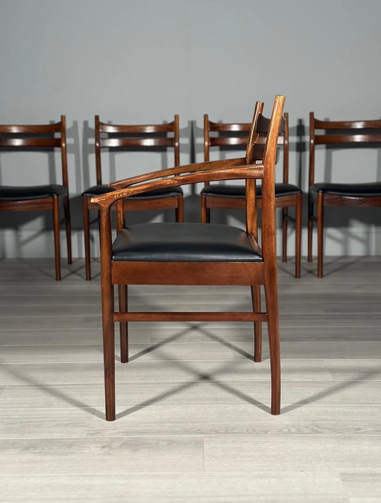 Set Of 6 Rosewood Dining Chairs By McIntosh In Good Condition In Accrington, GB