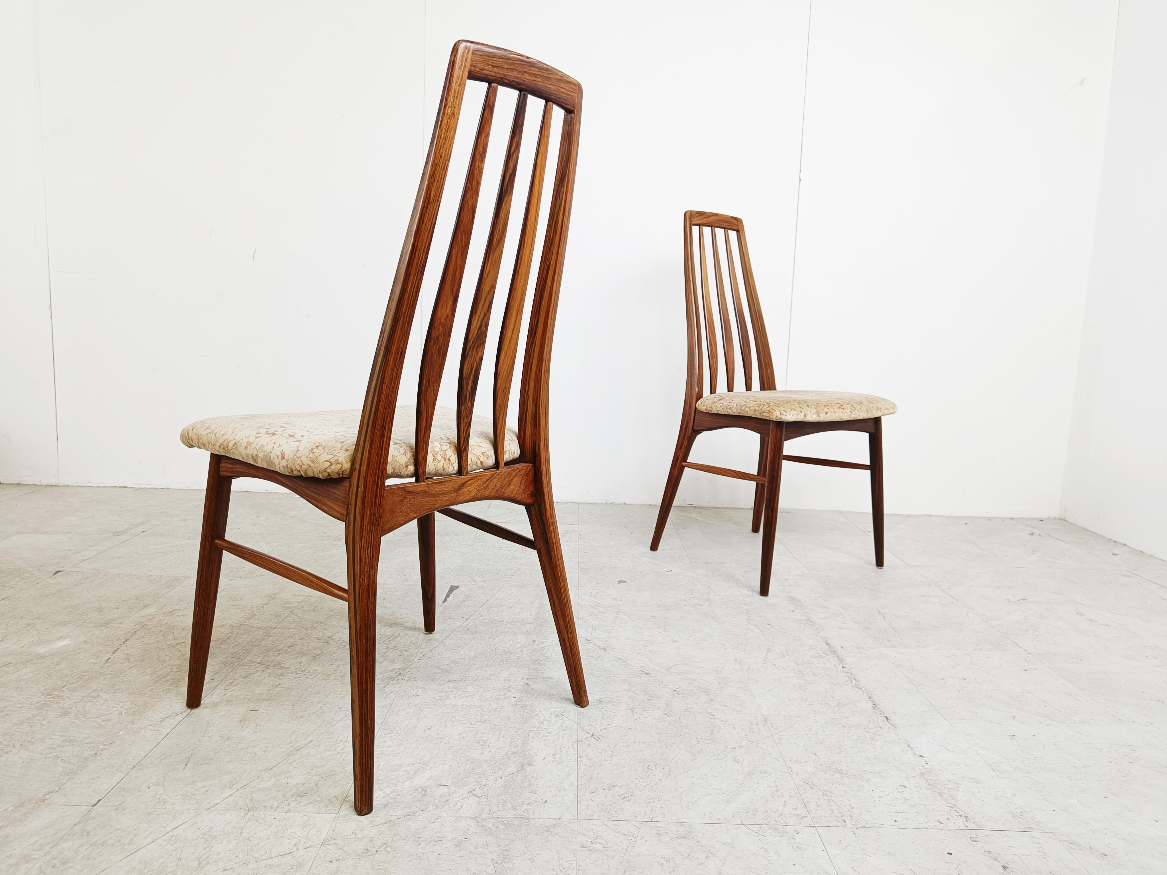 Set of 6 rosewood dining chairs, model EVA by Niels Kofoed, Denmark 3