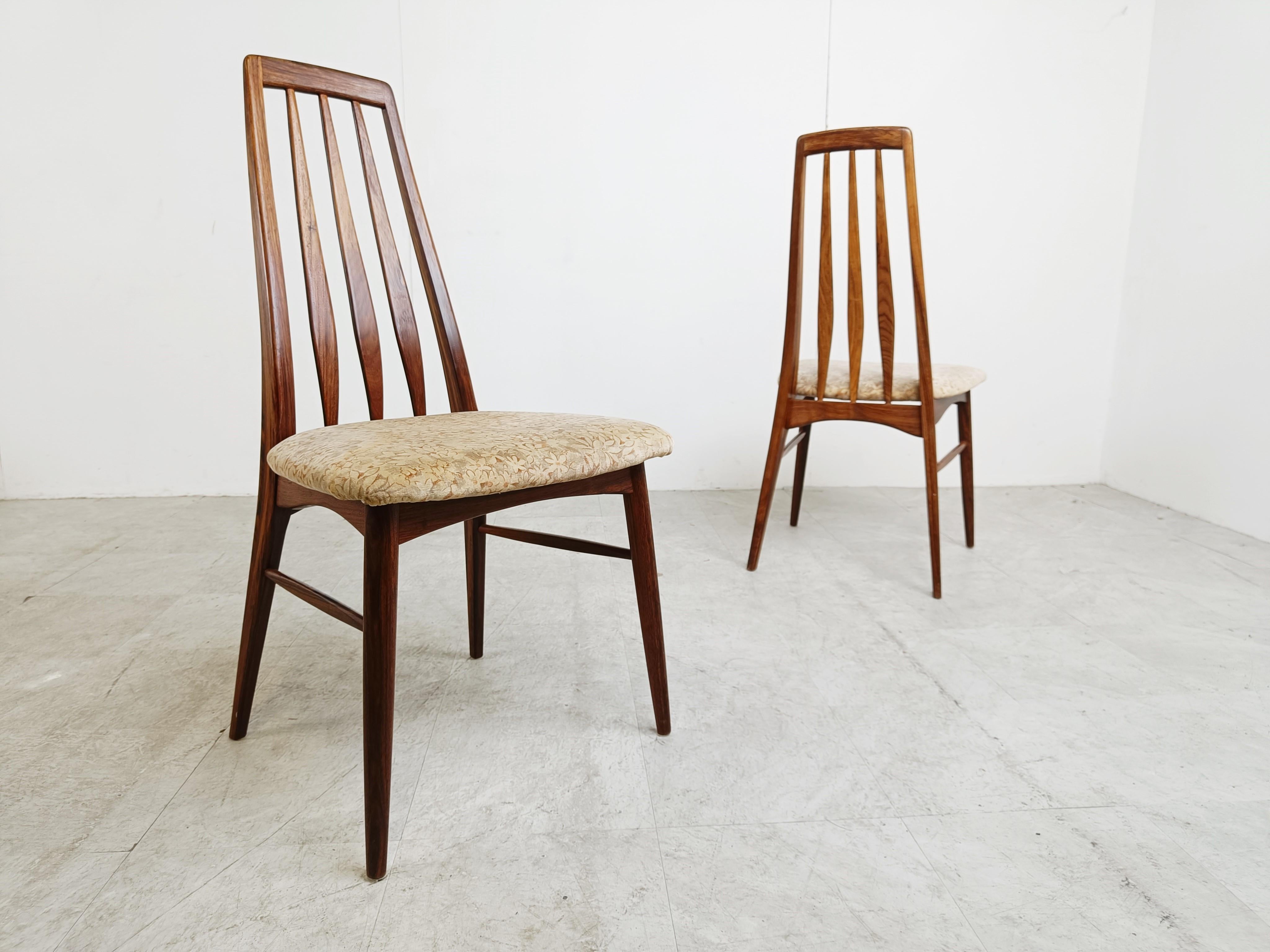 Set of 6 rosewood dining chairs, model EVA by Niels Kofoed, Denmark 4
