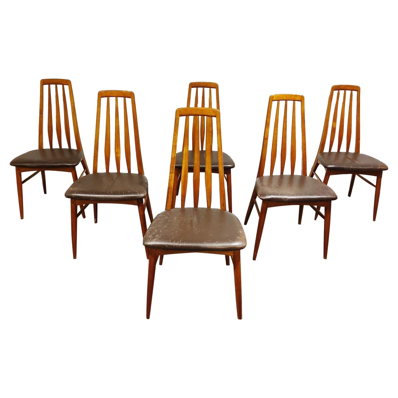 Set of 6 Rosewood Dining Chairs, Model EVA by Niels Kofoed, Denmark