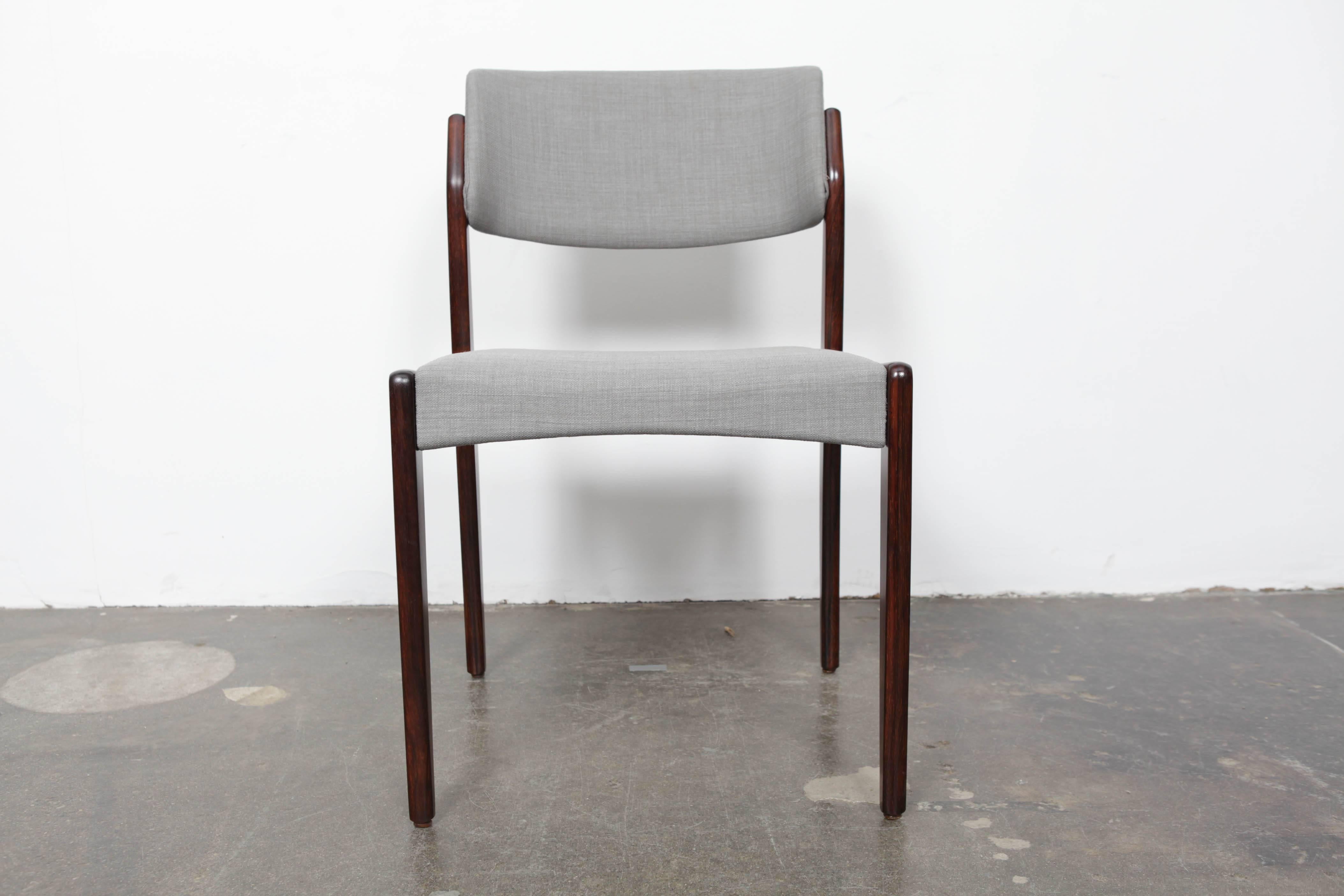 Set of Six Rosewood H.W. Klein for Bramin Dining Chairs In Excellent Condition In North Hollywood, CA