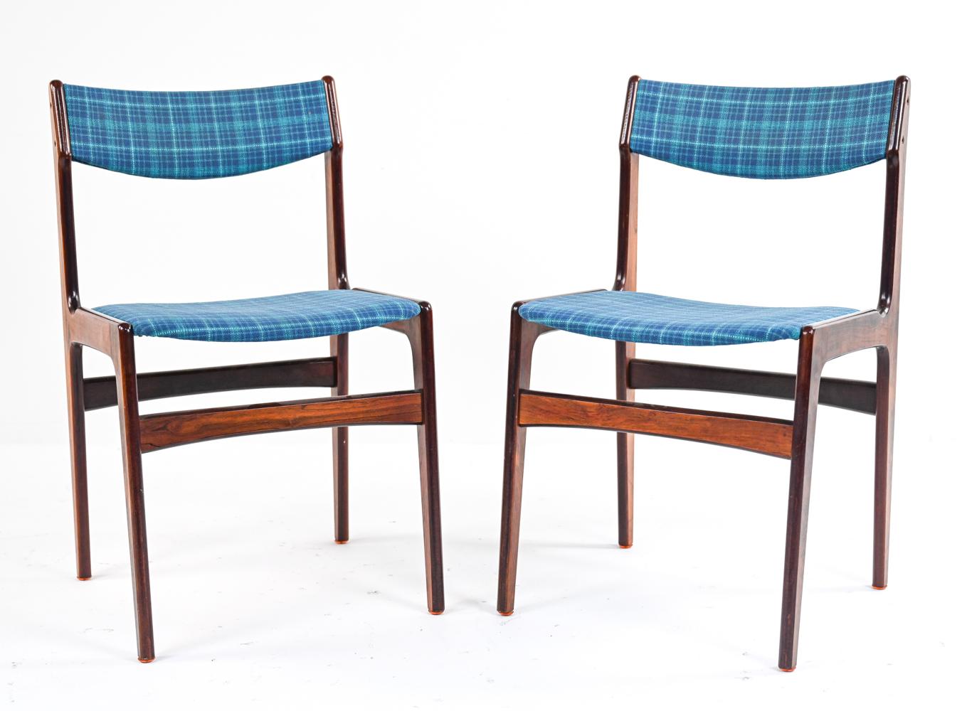 Set of 6 Rosewood Side Chairs by Erik Buch, c. 1960's In Good Condition In Norwalk, CT