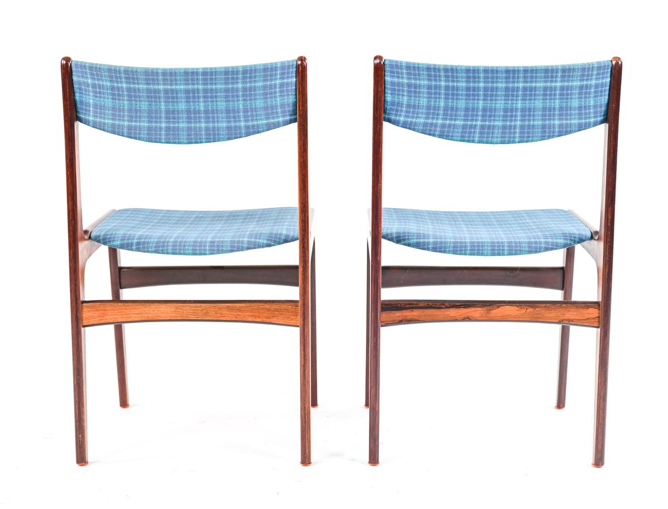 Set of 6 Rosewood Side Chairs by Erik Buch, c. 1960's 1