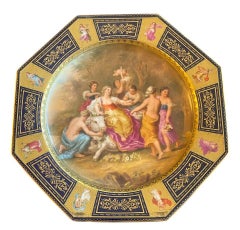 Collection of 6 Royal Vienna Porcelain Plates w/ Hand-Painted Scenes. Late 19th.