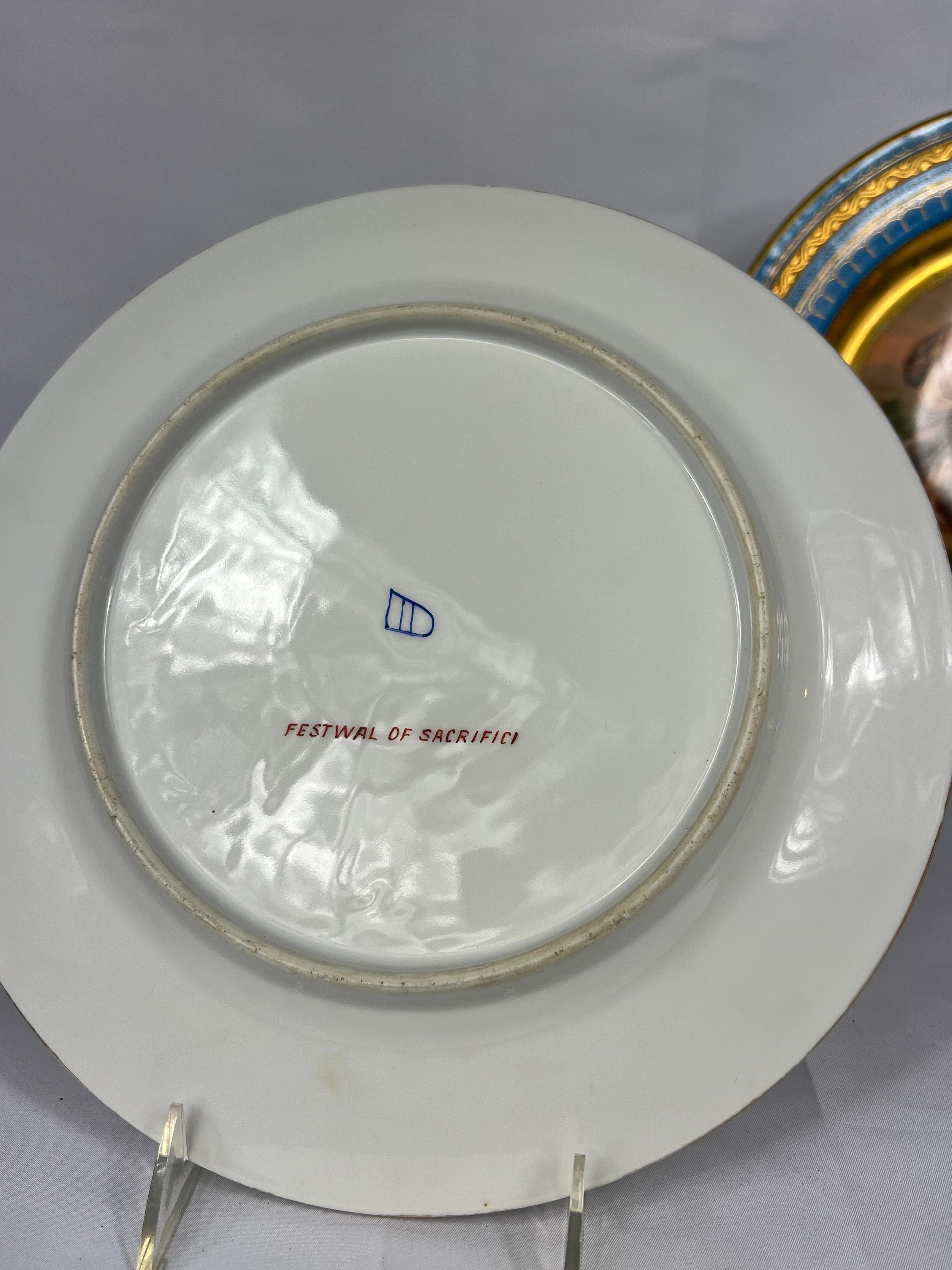 Set di 6 piatti decorati in stile reale viennese, allegorici e smaltati, da 10,875 pollici in vendita 4