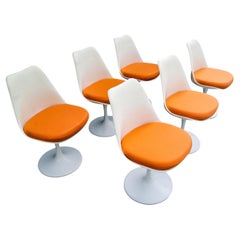 Rudi Bonzanini ensemble de 6 chaises de salle à manger tulipe en fibre de verre