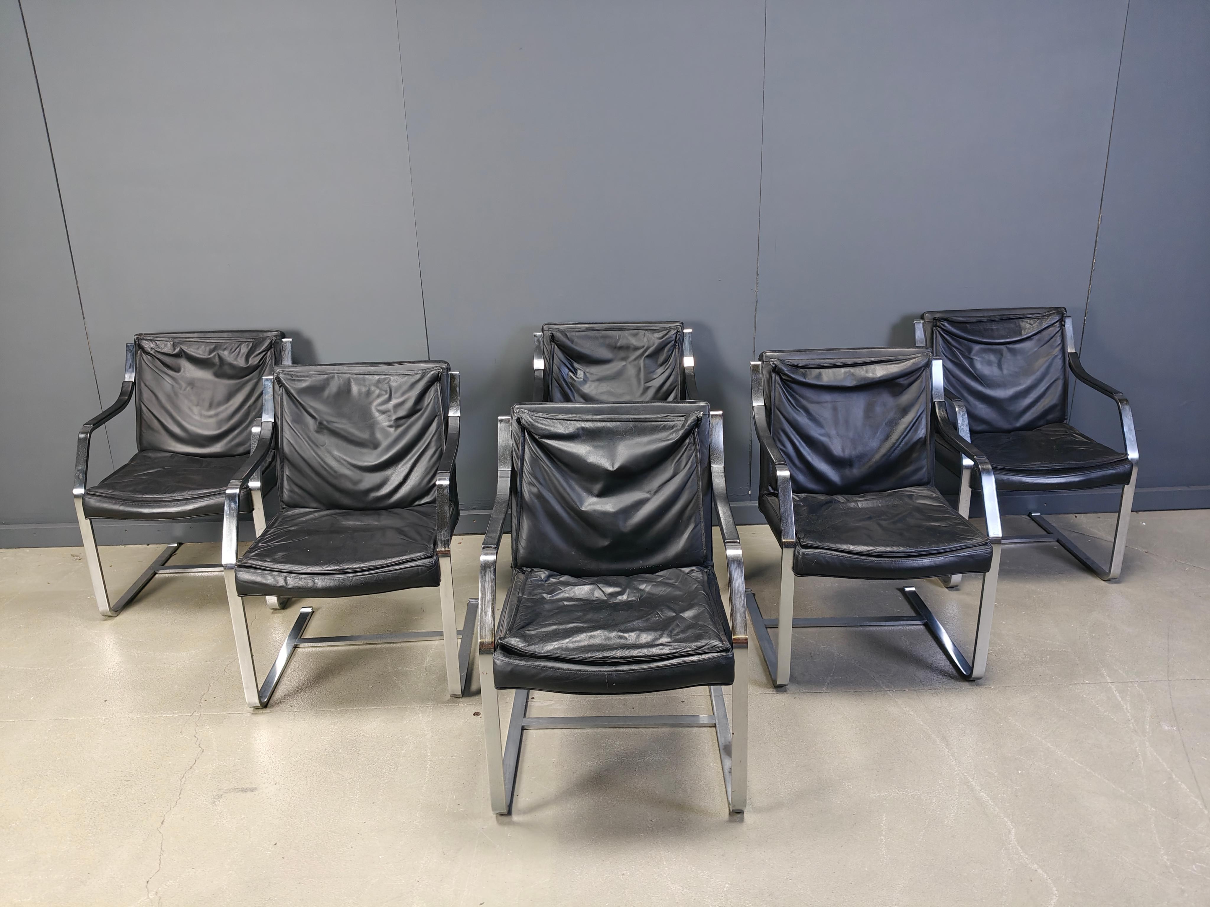 Ensemble de 6 fauteuils Rudolf Glatzel pour Knoll Art Collectional, années 1980 en vente 4