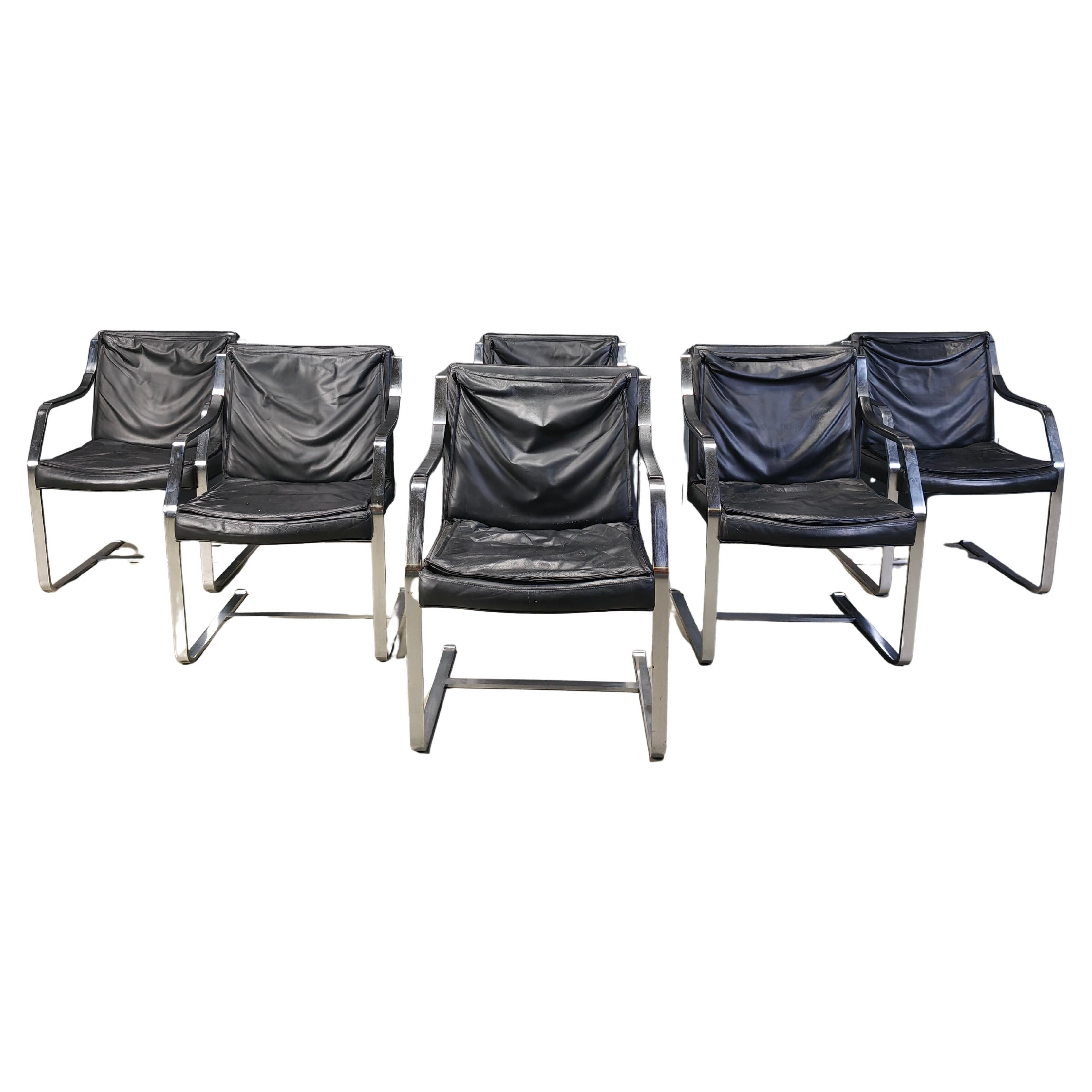 Ensemble de 6 fauteuils Rudolf Glatzel pour Knoll Art Collectional, années 1980