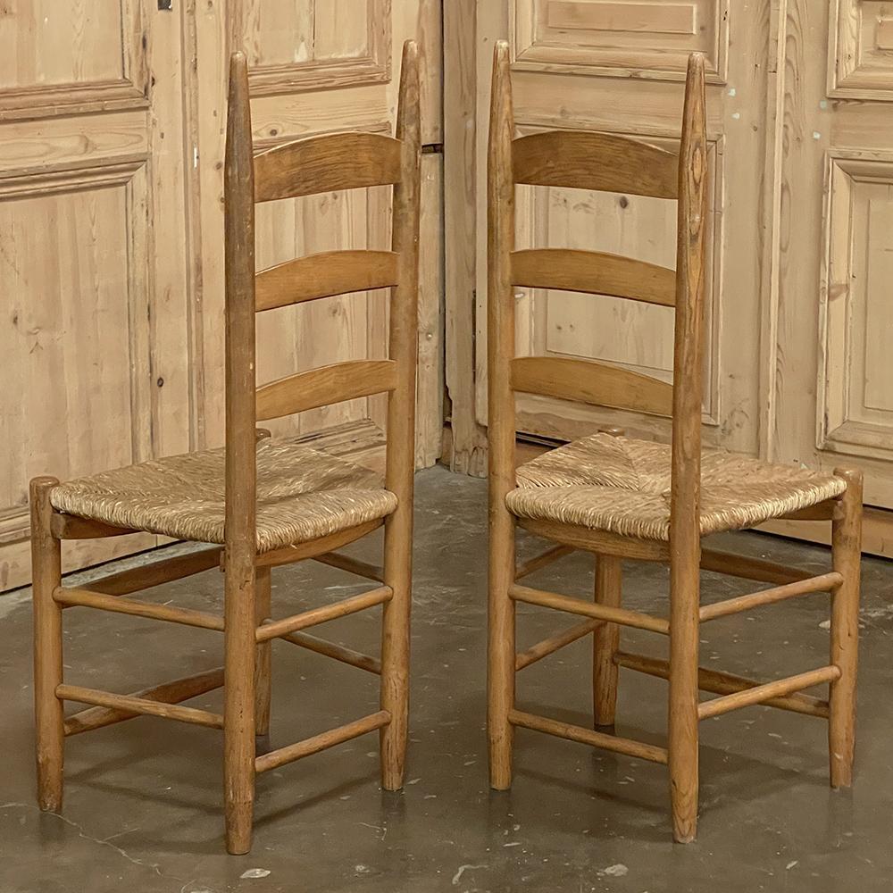 Set of 6 Rustic Country French Rush Seat Dining Chairs 5