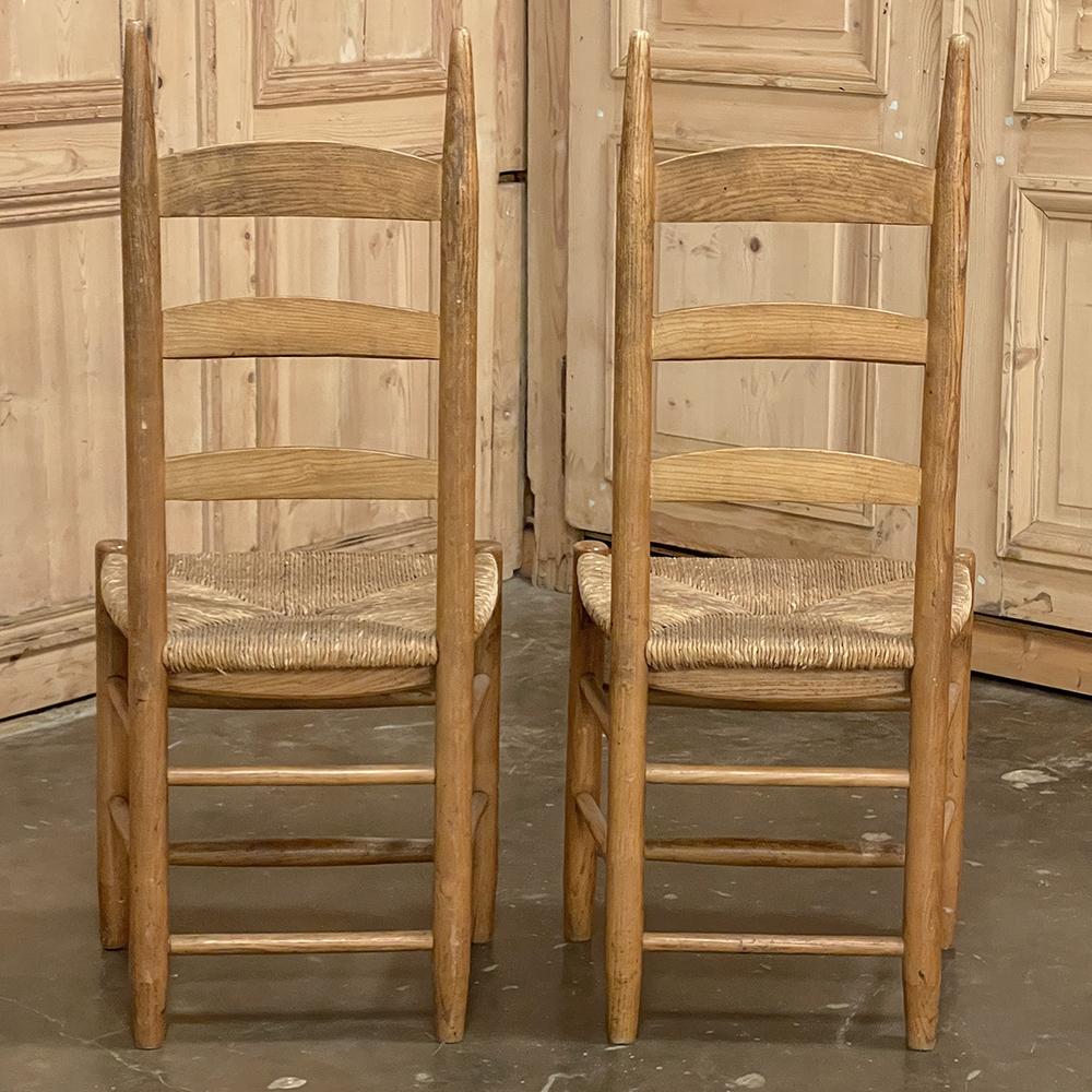 Set of 6 Rustic Country French Rush Seat Dining Chairs 7