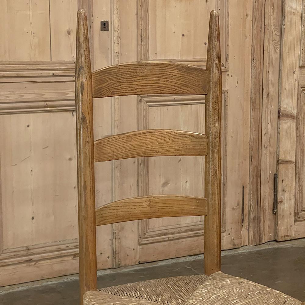 Set of 6 Rustic Country French Rush Seat Dining Chairs 8