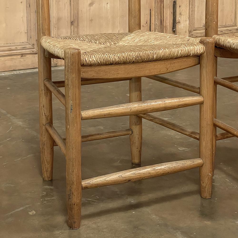 Set of 6 Rustic Country French Rush Seat Dining Chairs 9