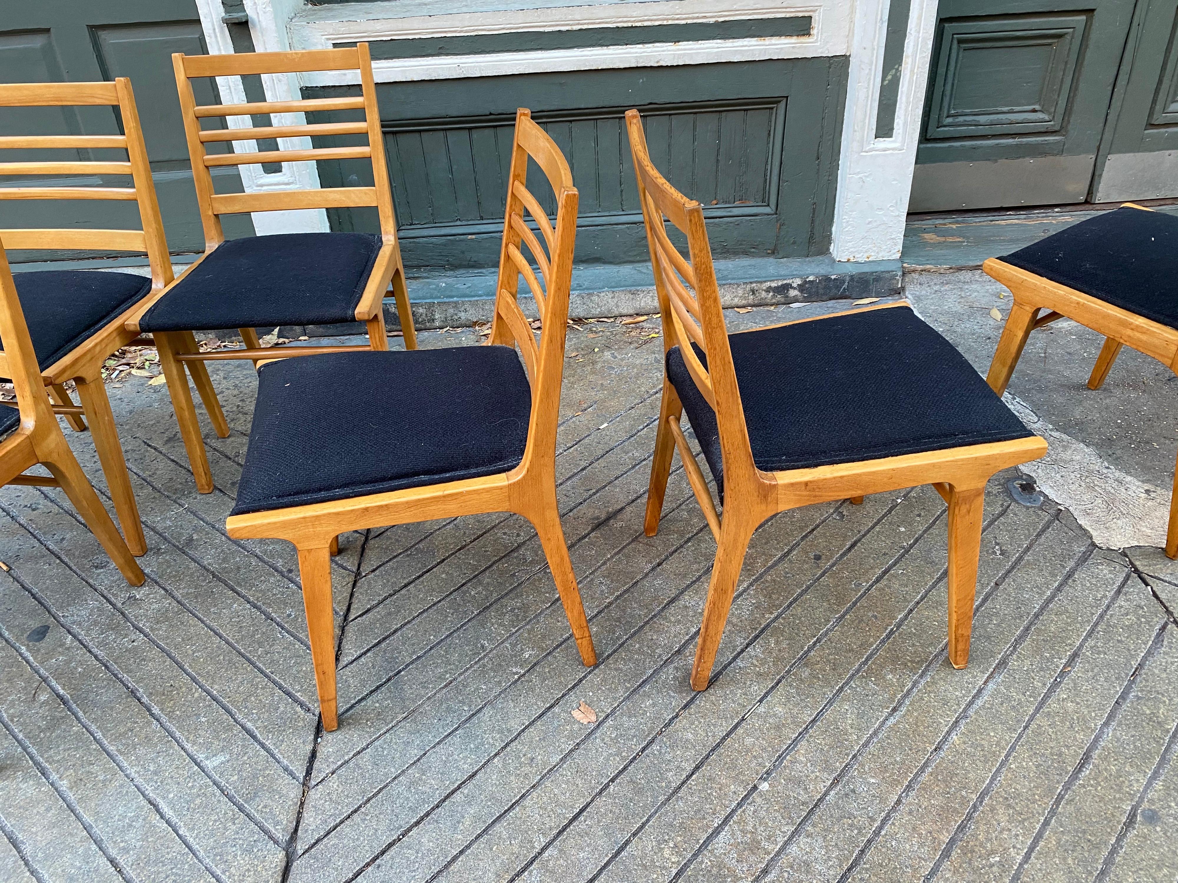 Mid-Century Modern Set of 6 RWAY Dining Chairs