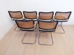 Satz von 6 S32-Esszimmerstühlen von Marcel Breuer für Thonet:: 1970er Jahre