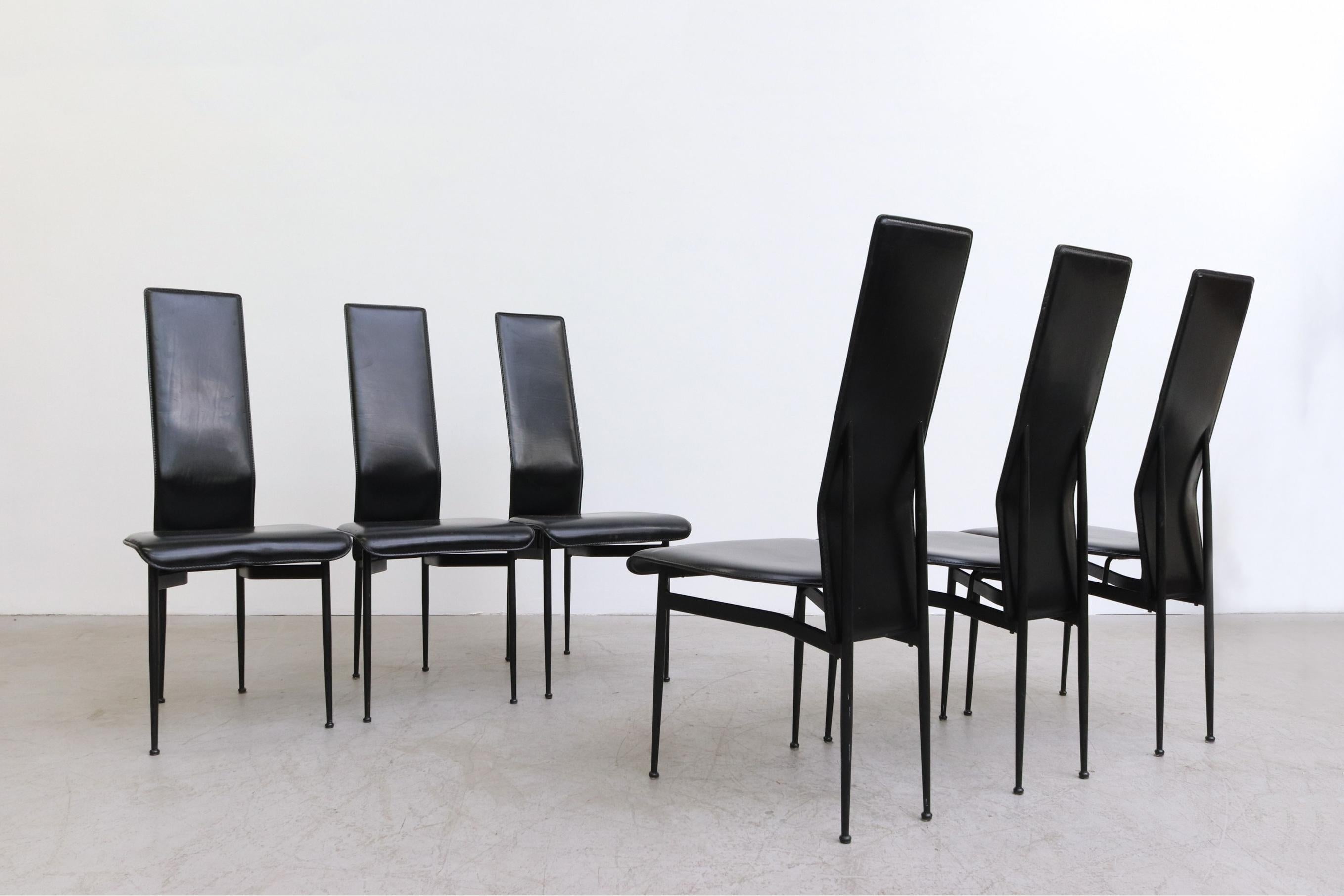 Set of 6 'S44' Chairs by Giancarlo Vegni & Gianfranco Gualtierotti for Fasem, 19 In Good Condition In Los Angeles, CA