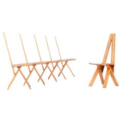 Set of 6 S45 chairs by Pierre Chapo, 1980