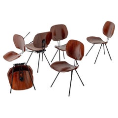 Vintage Set of 6 S88 Chairs by Osvaldo Borsani for Tecno, 1956, Italy