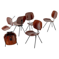 Set of 6 S88 Chairs by Osvaldo Borsani for Tecno, 1956, Italy