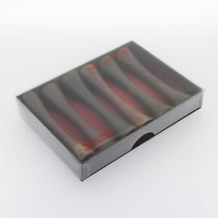 Set di 6 poggiacoltelli in legno tornito SAAP Danish Modern Rosewood di Michael Bloch