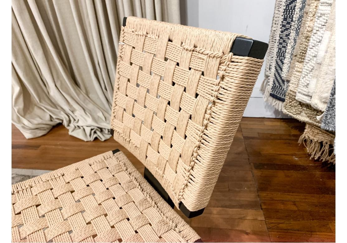 Vietnamese Set Of 6 Safavieh Woven Armless Dining Chairs