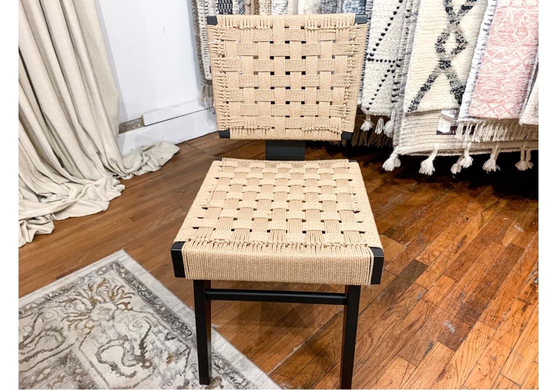 Contemporary Set Of 6 Safavieh Woven Armless Dining Chairs