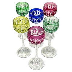 Set of 6 Saint-Louis Crystal Liqueur Glasses, France, Mid-20th Century
