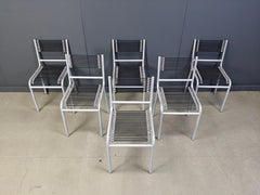 Ensemble de 6 chaises de salle à manger Sandow par Rene Herbst, années 1980