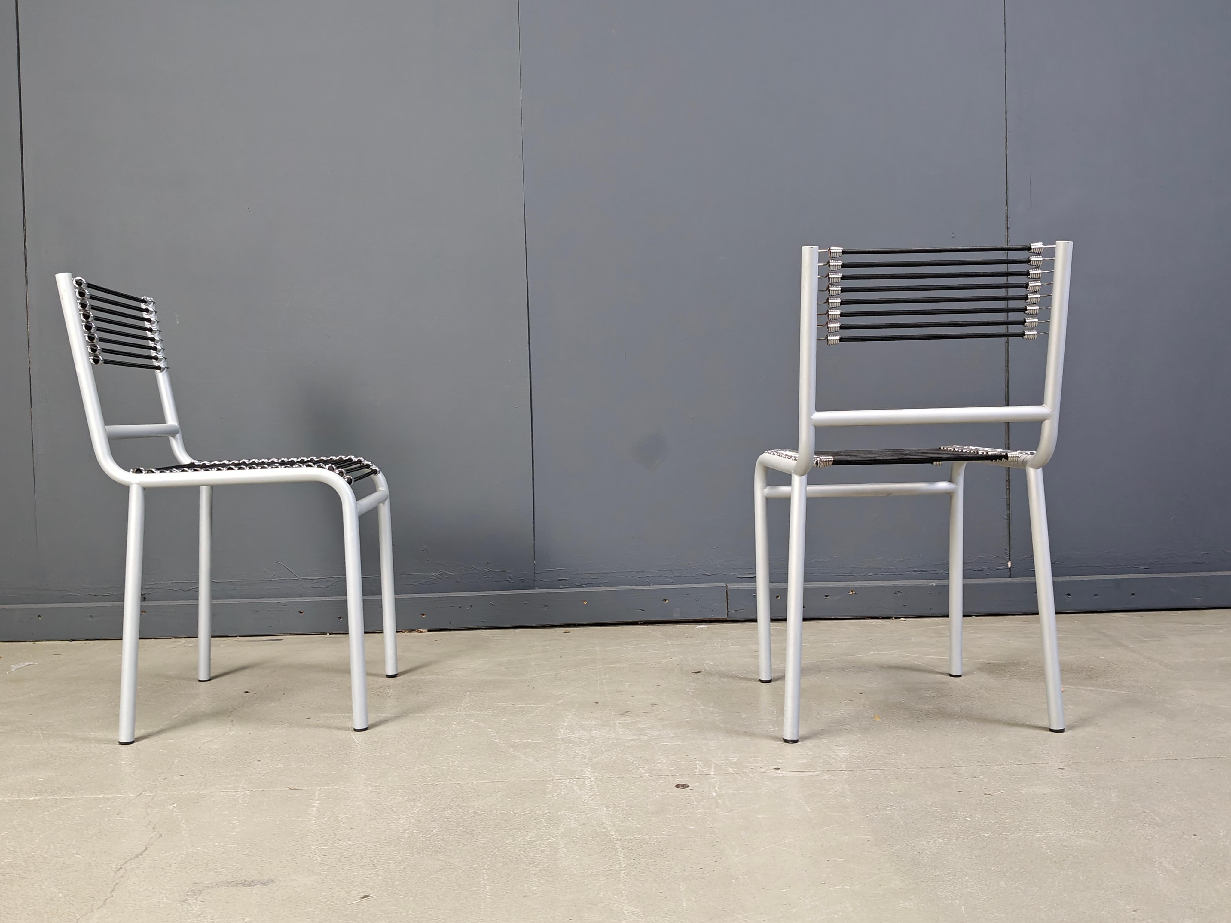 Ensemble de 6 chaises de salle à manger Sandow par Rene Herbst, années 1980 Bon état - En vente à Leuven, Vlaams Gewest