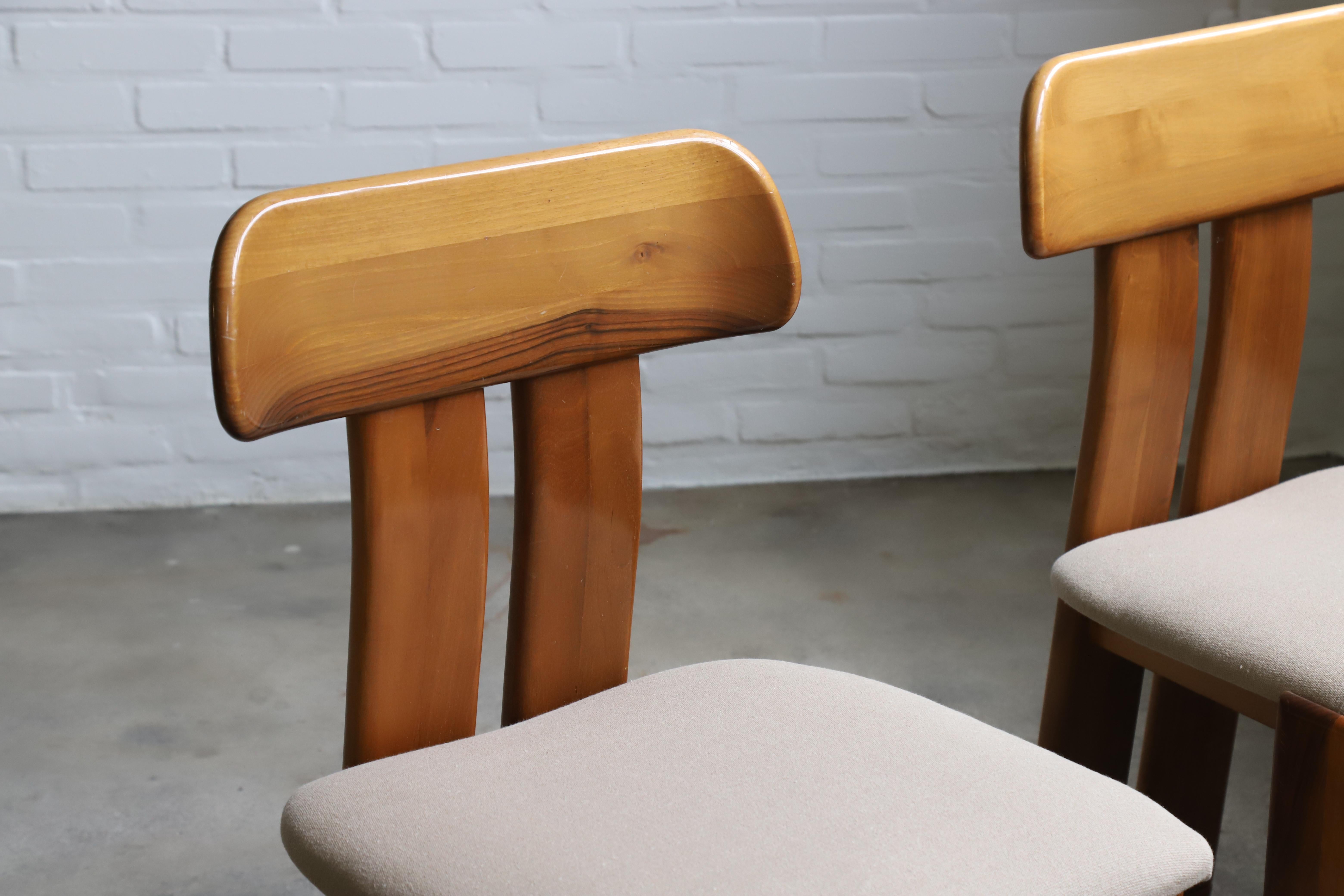 Coton Ensemble de 6 chaises 'Sapporo' par Mario Marenco pour Mobil Girgi, Italie 1970's en vente