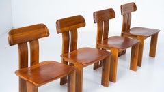 6er-Set „Sapporo“-Stühle von Mario Marenco für Mobilgirgi, cognacfarbenes Leder, 1970