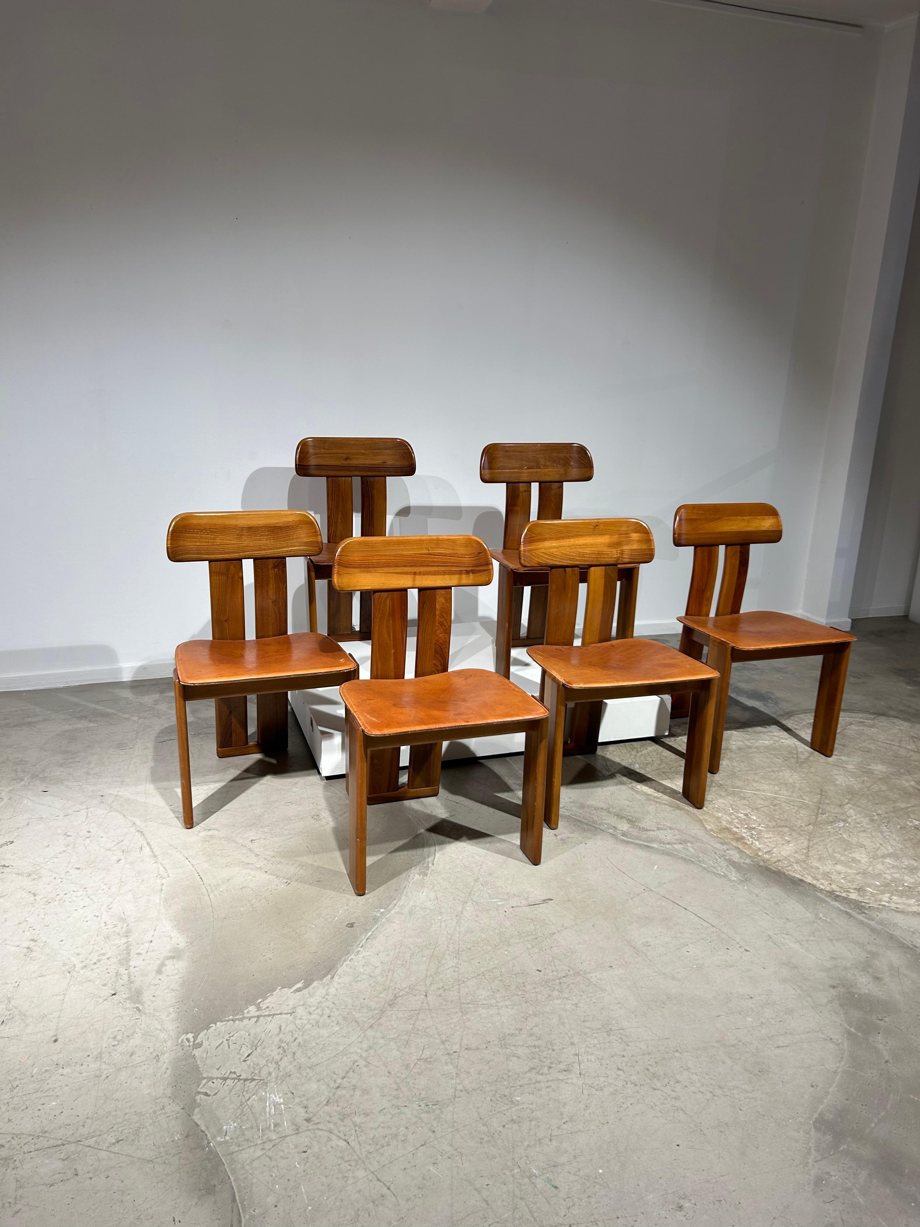 Set of 6 Sapporo chairs by Mario Marenco for Mobilgirgi In Good Condition In Brussel, BE