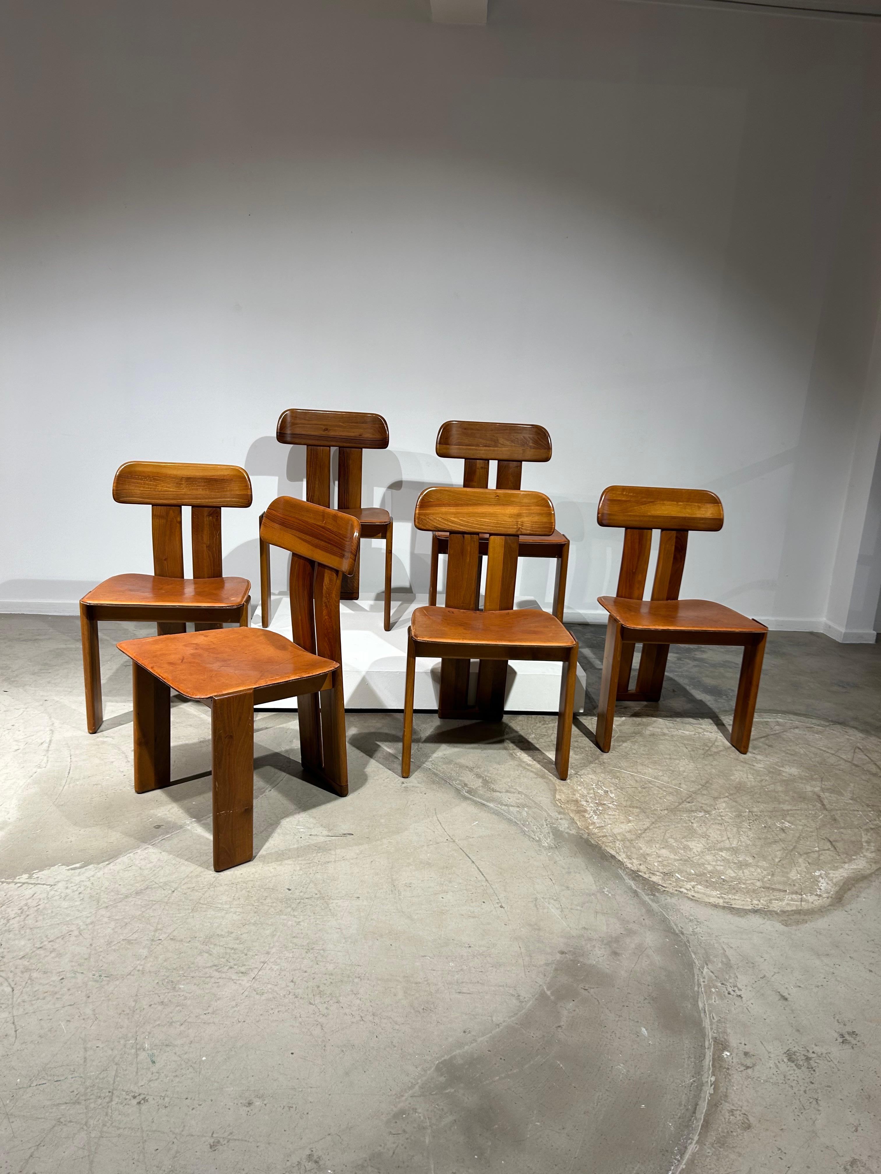 Mid-20th Century Set of 6 Sapporo chairs by Mario Marenco for Mobilgirgi