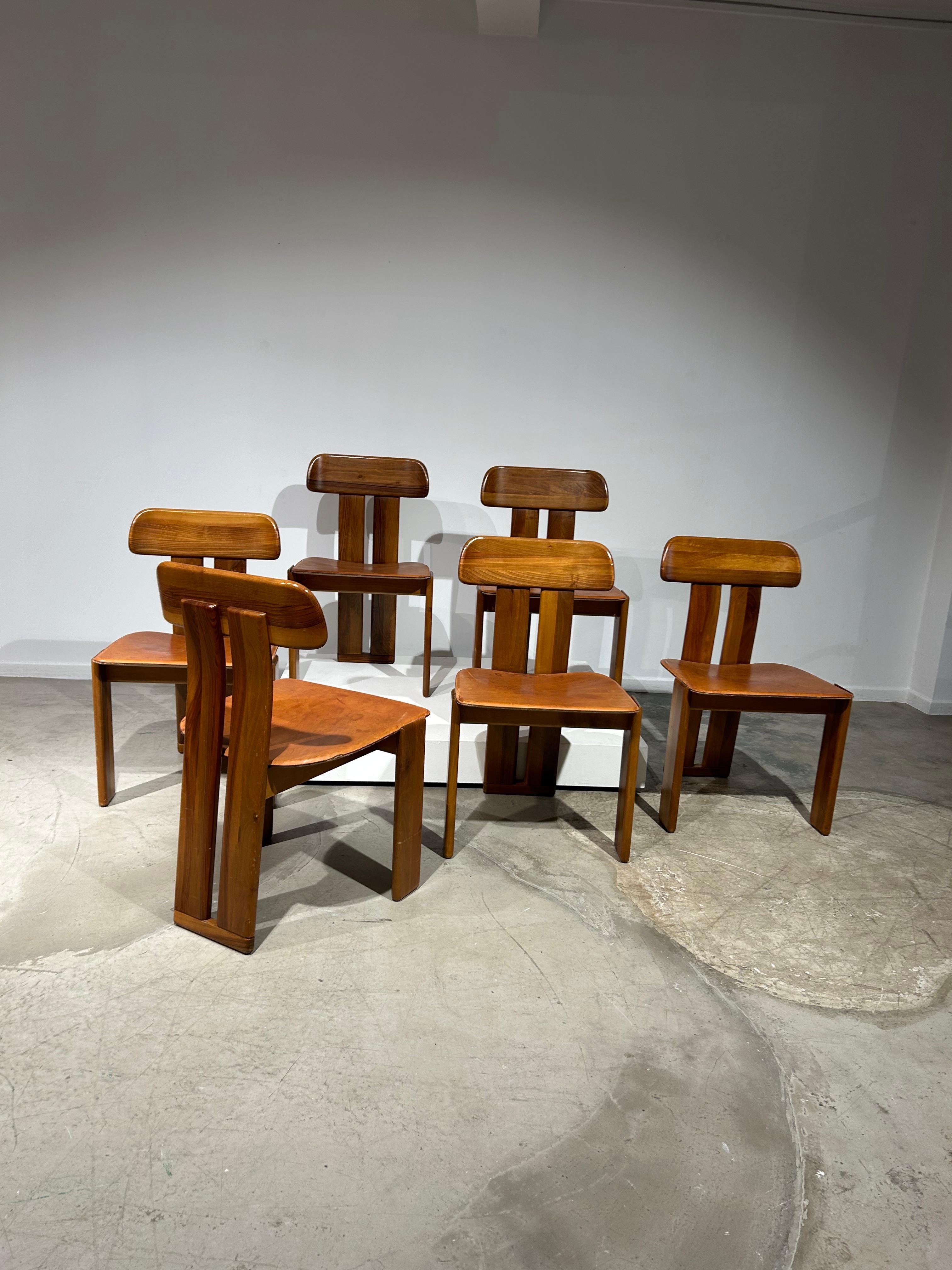 Set of 6 Sapporo chairs by Mario Marenco for Mobilgirgi 1