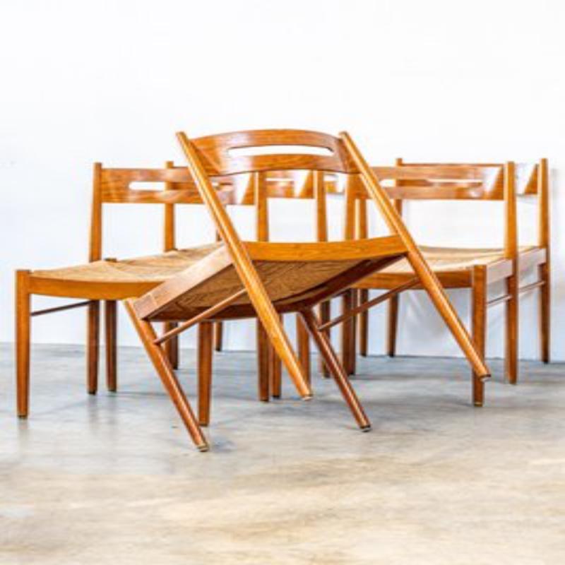 XX secolo Set di 6 sedie scandinave, anni '50 in vendita