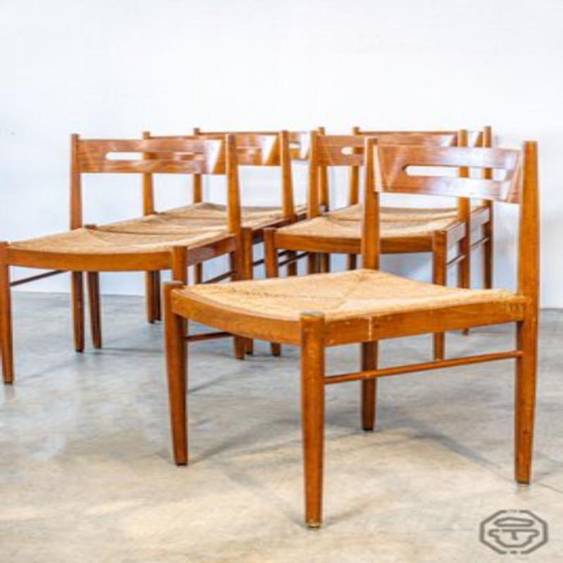 Set di 6 sedie scandinave, anni '50 in vendita 1