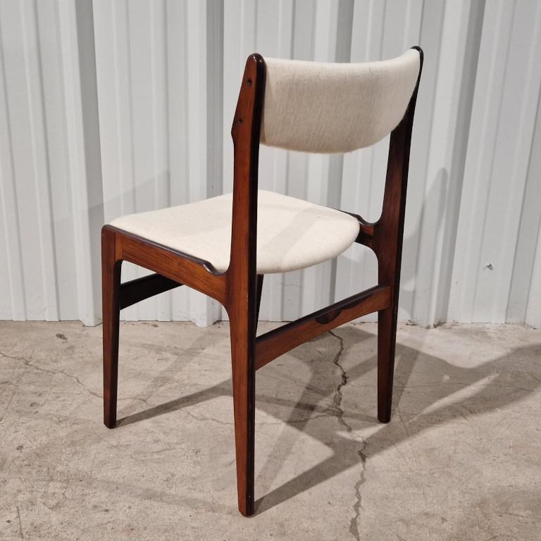 Rosewood Set of 6 scandinavian chairs by Erik Buch, Denmark, 1960's For Sale