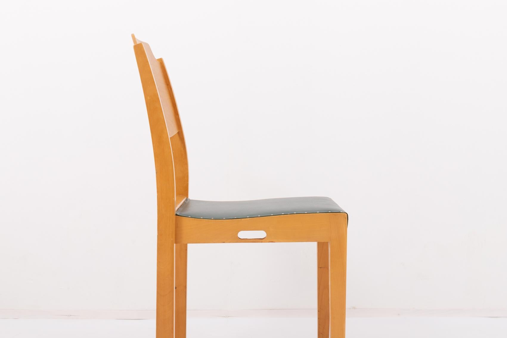 Bois Ensemble de 6 chaises de design scandinave Herman Seeck pour Asko, Finlande années 1950 en vente