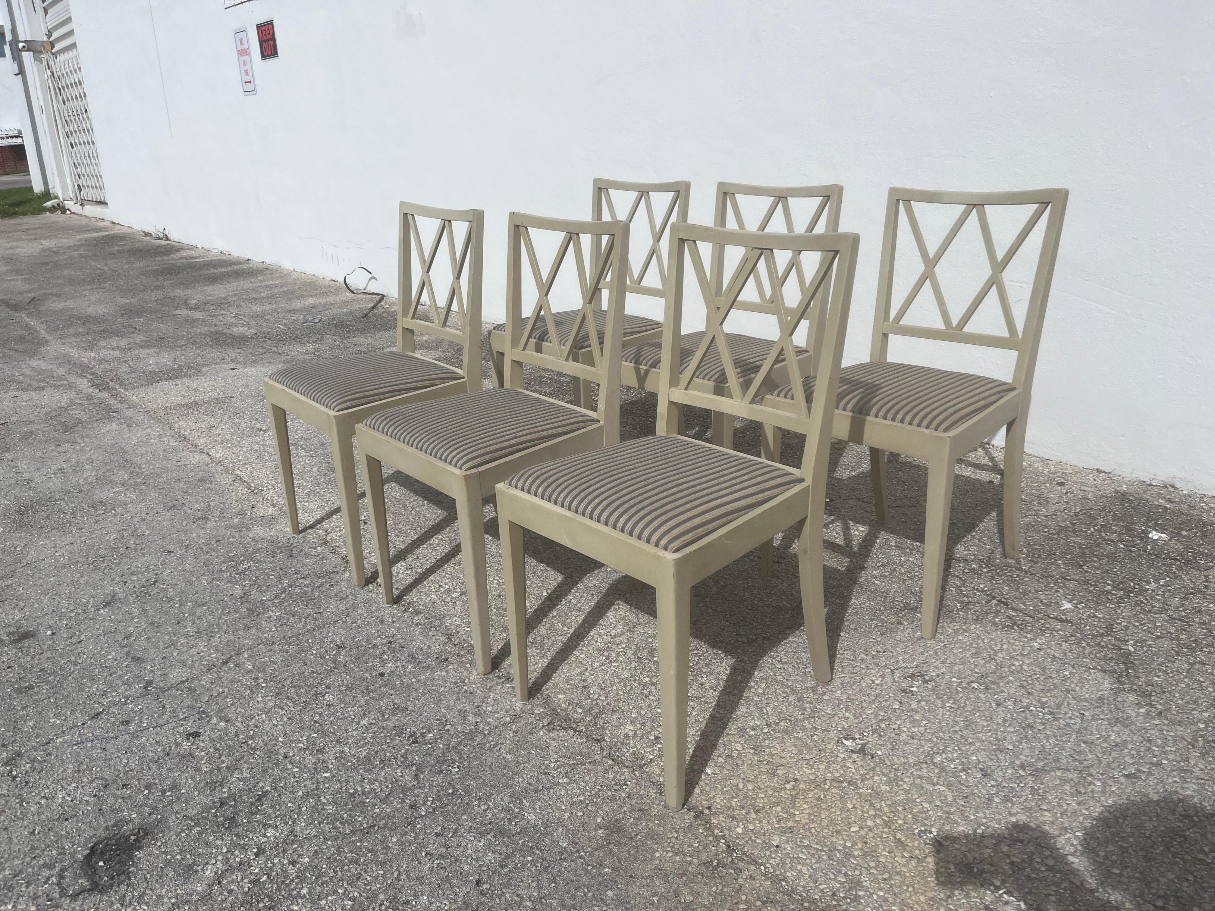 Svedese Set di 6 sedie da pranzo scandinave, anni '40 in vendita