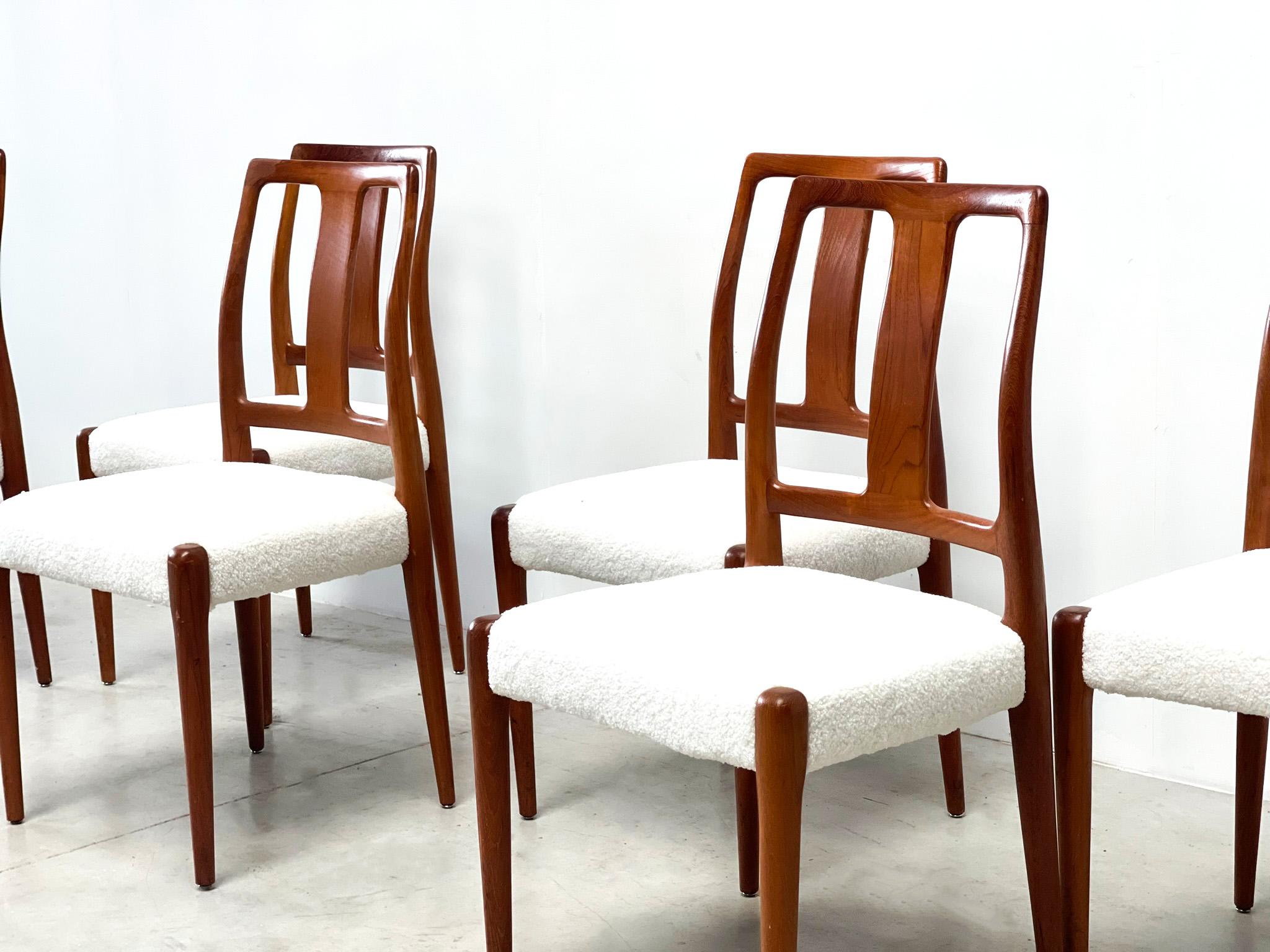 Scandinavian Modern Set of 6 scandinavian dining chairs, 1960s 