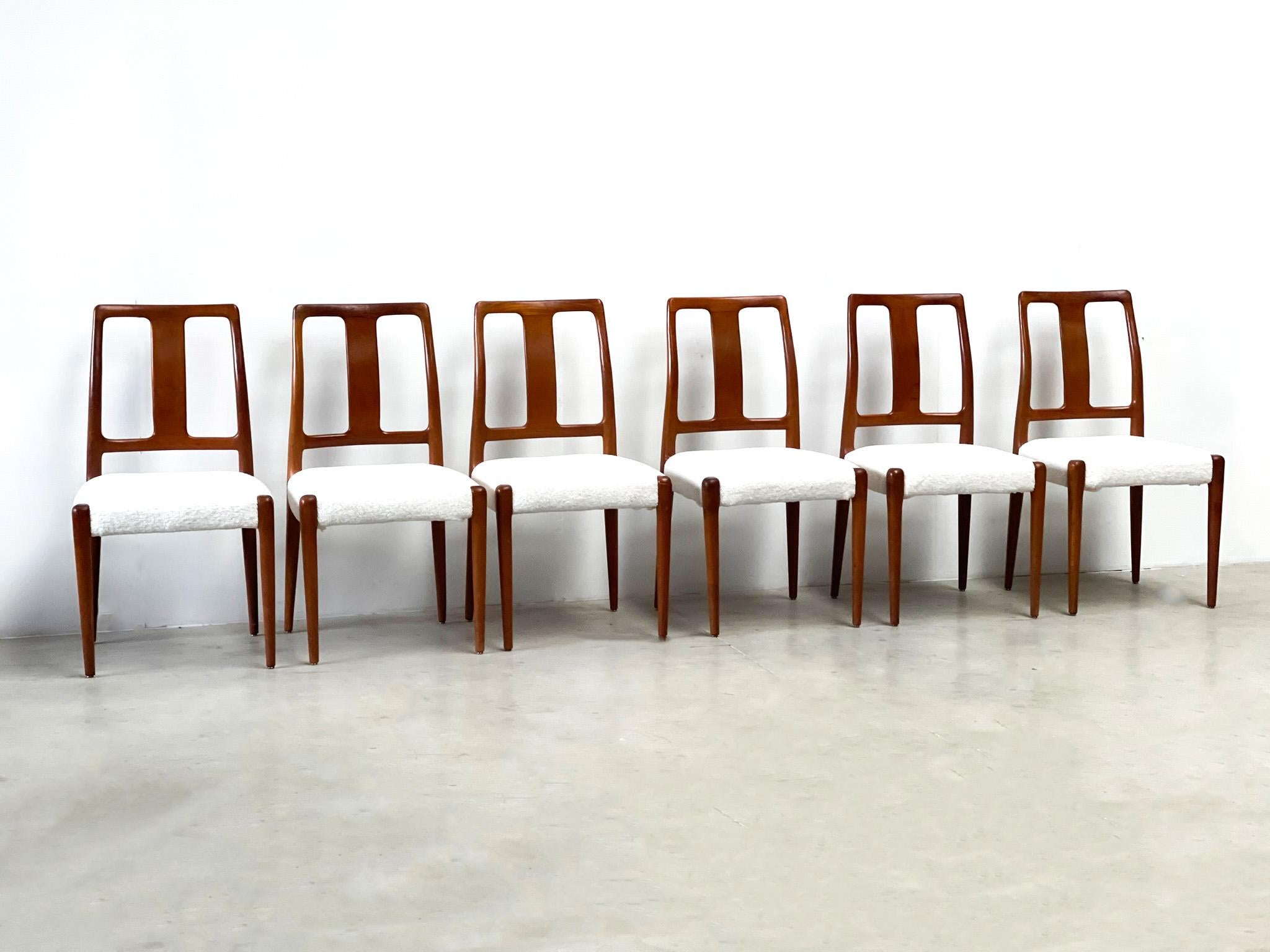 Danish Set of 6 scandinavian dining chairs, 1960s 