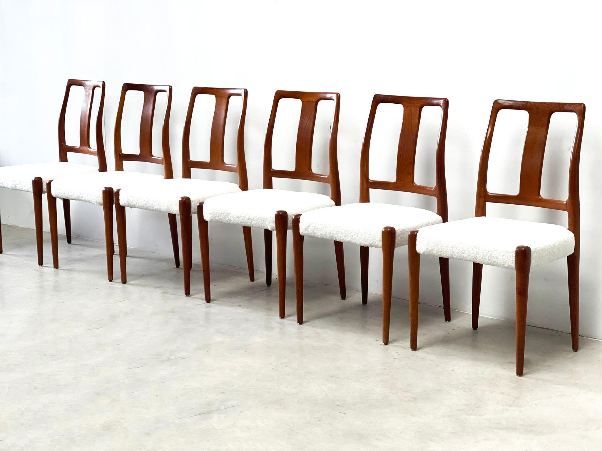 Mid-20th Century Set of 6 scandinavian dining chairs, 1960s 