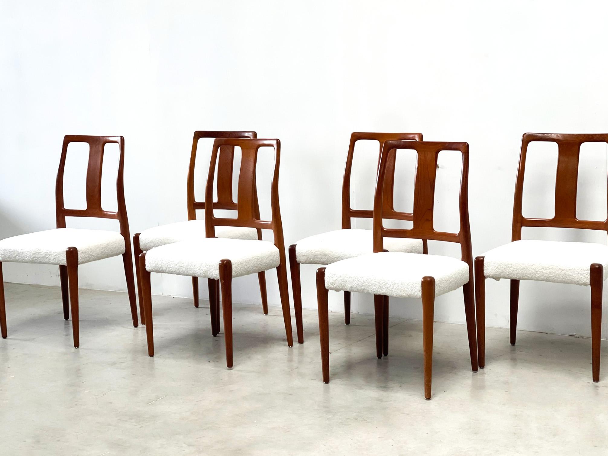 Set of 6 scandinavian dining chairs, 1960s  2