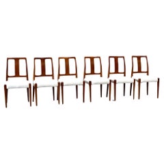 Set of 6 scandinavian dining chairs, 1960s 