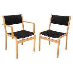 Set di 6 sedie da pranzo moderne scandinave in betulla intrecciata stile Alvar Aalto