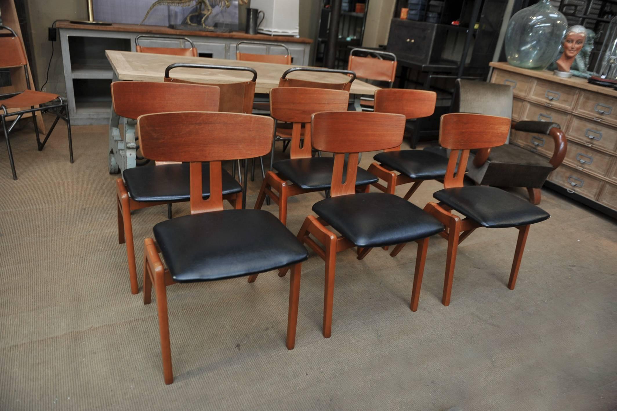 Set of Six Scandinavian Teak Chairs, 1960s 3