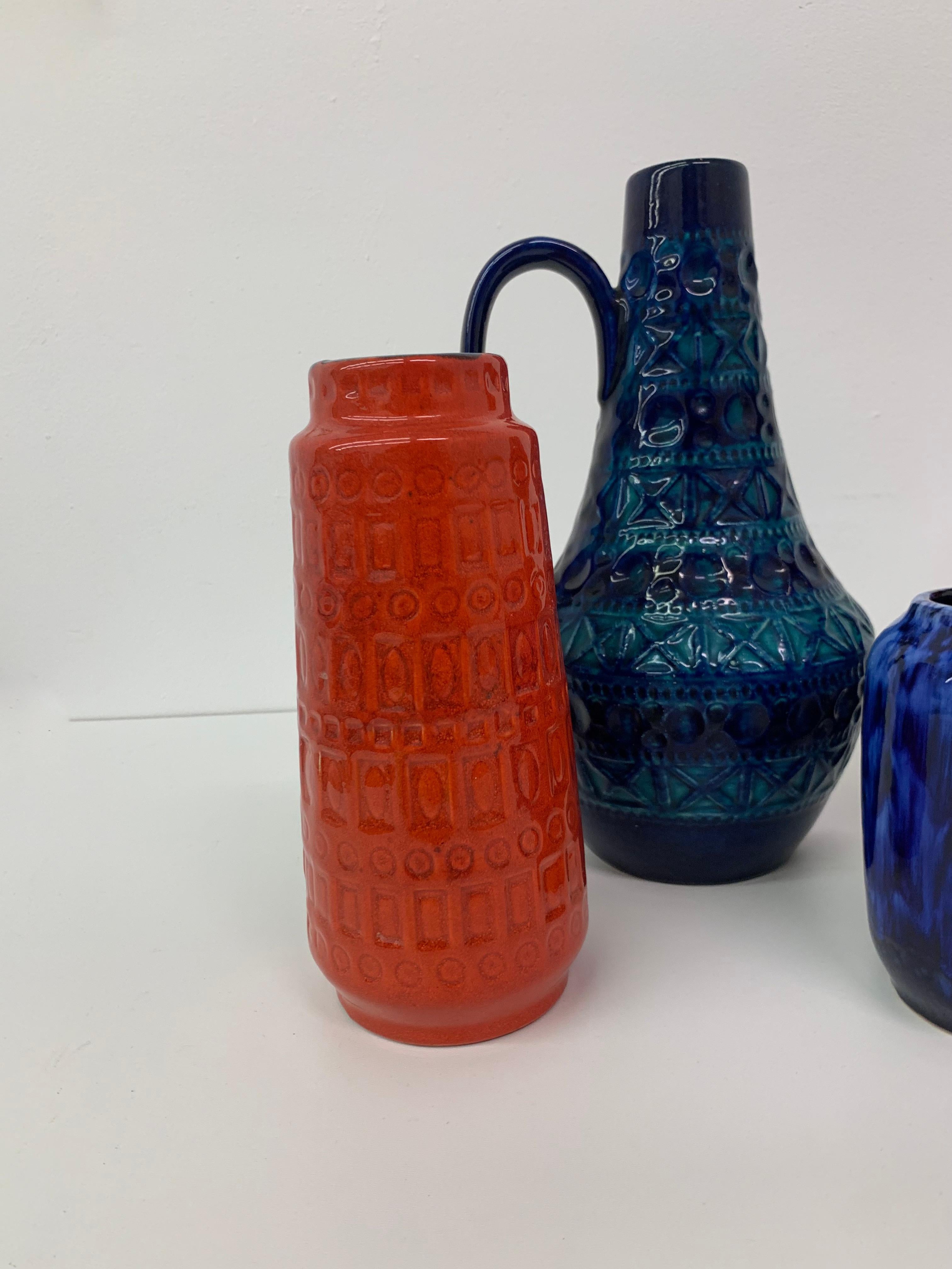 Set of 6 Scheurich West Germany Ceramic Vases, 1960s For Sale 4