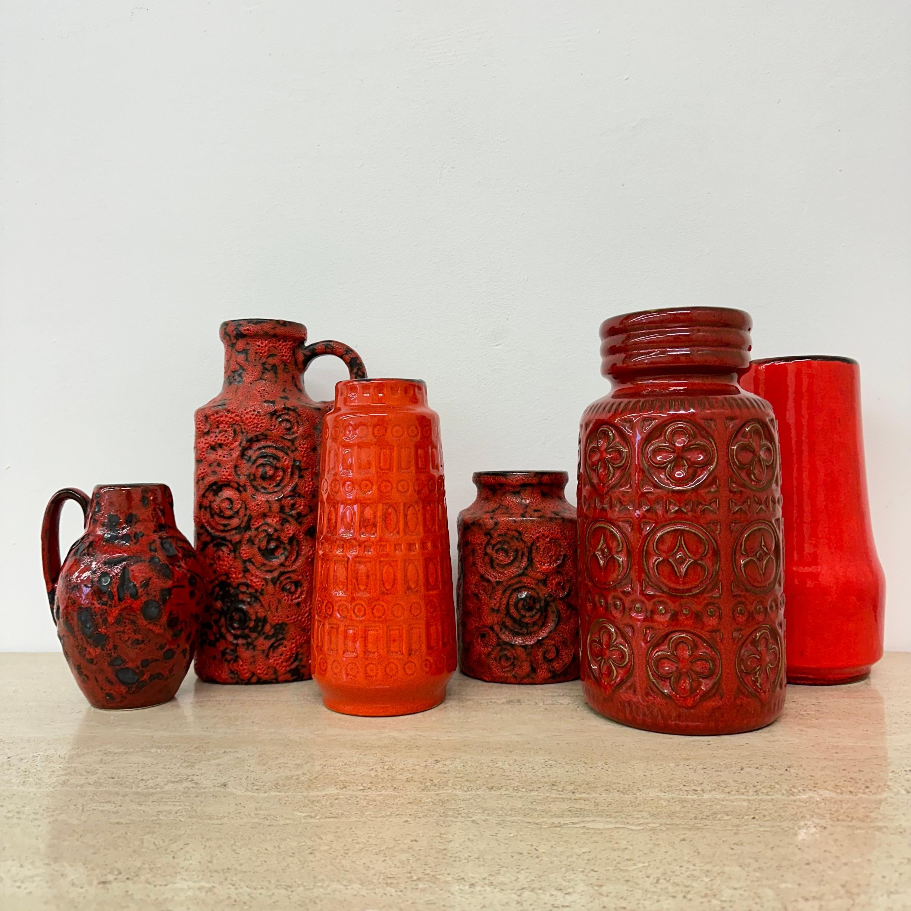 Set di 6 vasi in ceramica Scheurich Germania Ovest , anni '70 in vendita 5