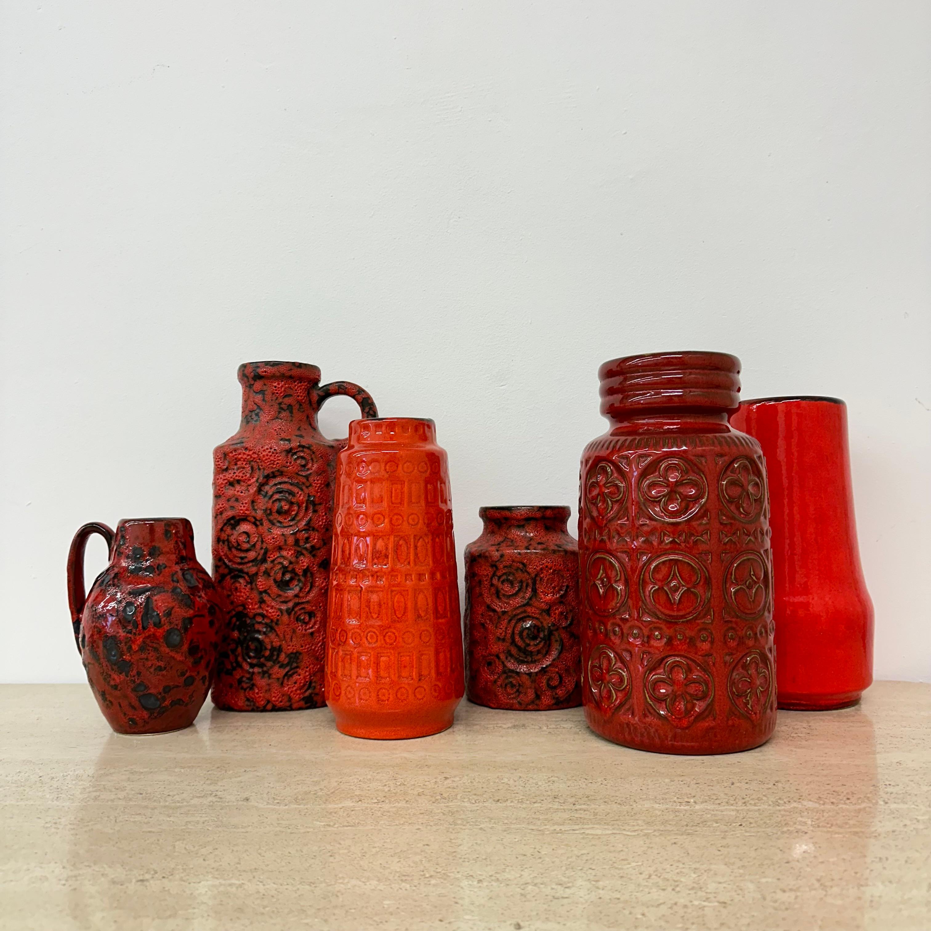 Set di 6 vasi in ceramica Scheurich Germania Ovest , anni '70 in vendita 6